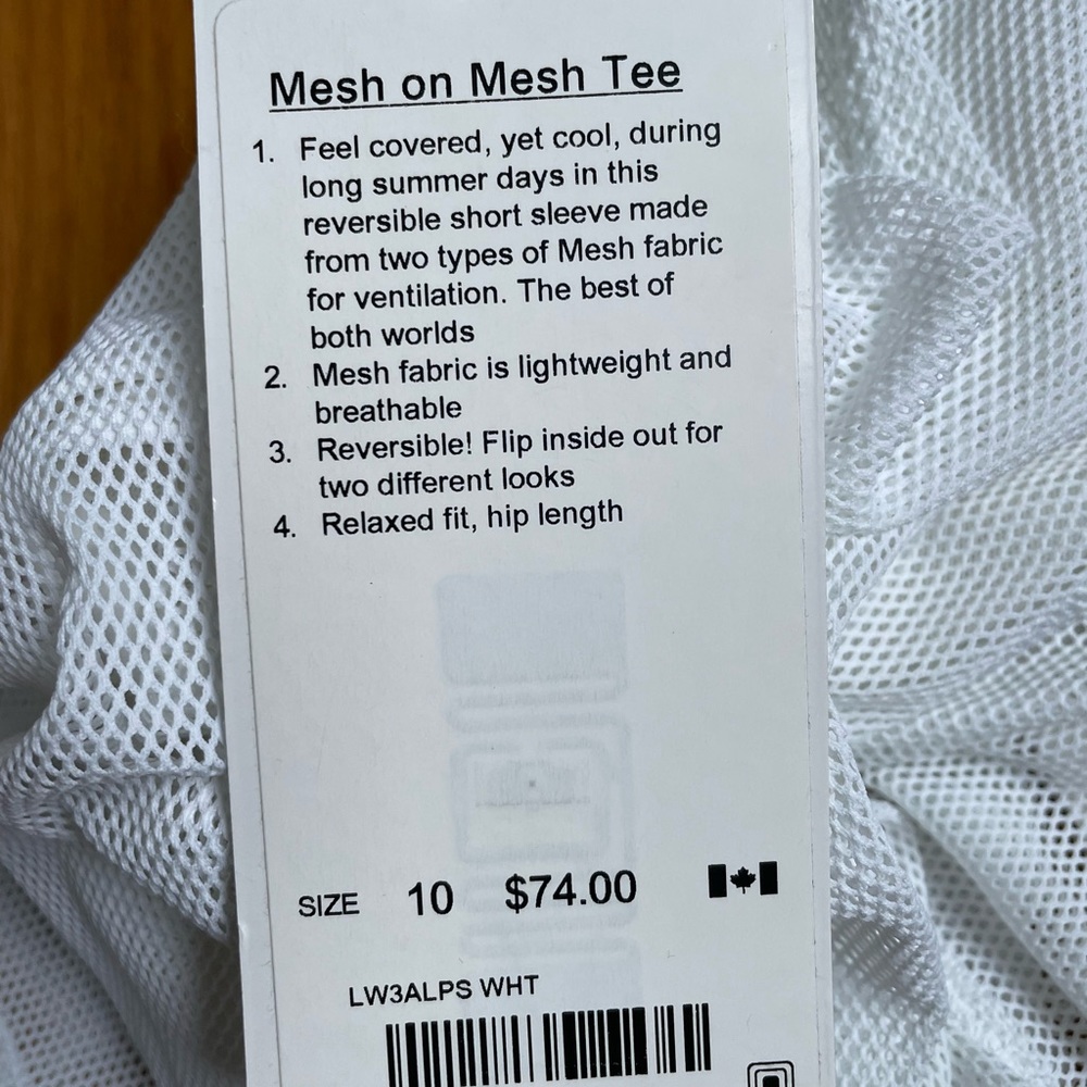 Lululemon Mesh on Mesh Tee - Picture 2 of 3